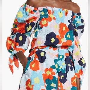 Nordstrom x Cristina Martinez Printed Blouse, Size M